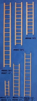 Wooden ladders, various sizes